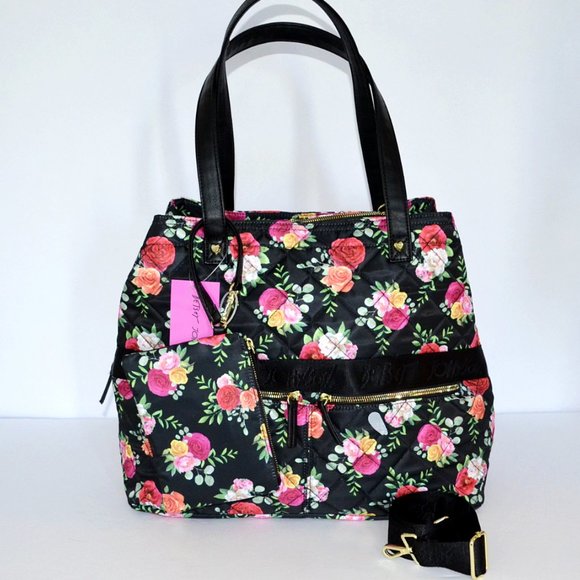 Nwt Betsey Johnson Quilted Tote Bag & Wristlet Set - Picture 3 of 10